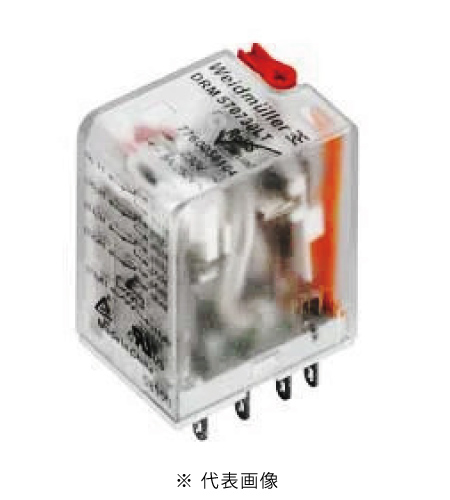 ワイドミュラー DRM570024LD DRMリレー 接点数4 CO接点 定格制御電圧24VDC 連続電流5A プラグイン接続 保護ダイオード付 個数20コ