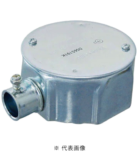 パナソニック DS65191K ねじなし丸型露出ボックス1方出 E19用 鋼板製電気亜鉛めっき