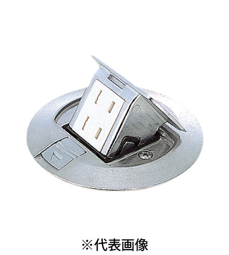パナソニック DU51401PV アップコン 扉付ダブルコンセント 送り端子付 はさみ込みねじ止め固定 アウトレットボックスカバー付 丸型 シルバー