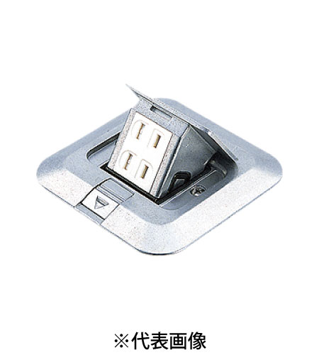 パナソニック DU53401P アップコン 扉付ダブルコンセント 送り端子付 はさみ込み固定 アウトレットボックスカバー付 角型 シルバー