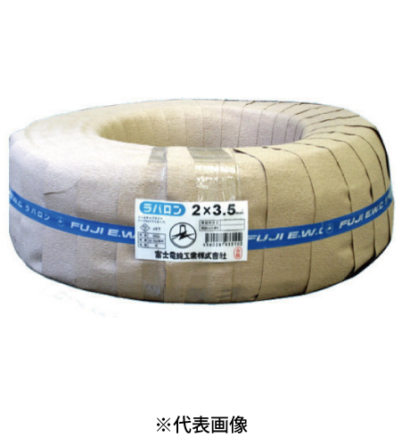 富士電線 ラバロンVCT3.5SQ×2心 ラバロン600Vソフトビニルキャプタイヤ丸形ケーブル 100m巻