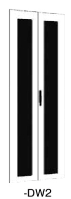 日東工業 FS-DW21600 ドア組替仕様 両開きドアアクリル窓タイプ H=1600mm 適用機種FS、FSR、FSA、FSC、FSLシリーズ