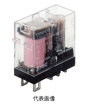 オムロン G2R-2-SN AC24 ミニパワーリレープラグイン端子タイプ 動作表示灯内蔵形 極数2 AC24V