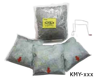 積水化学 KMY-100 フィブロック 丸穴 貫通(床用) 耐火パックΦ100用キット 1キット/耐火パック3個(180×180mm) 受金具1個