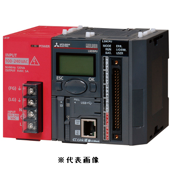 三菱電機 L02CPU-P-SET MELSEC-Lシリーズ CPU(L02CPU-P)電源ユニット(L61P)表示ユニット(L6DSPU)セット品