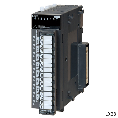 三菱電機 LX28 MELSEC-Lシリーズ AC入力ユニット AC入力:8点 AC100~120V 応答時間:20ms 8点1コモン 18点端子台