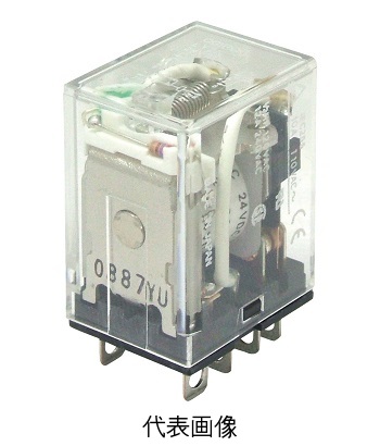 オムロン LY2N DC24V バイパワーリレー プラグイン端子 動作表示灯付(2極)