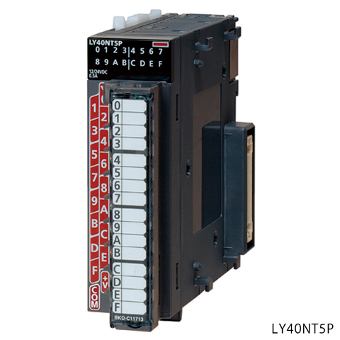 三菱電機 LY40NT5P MELSEC-Lシリーズ トランジスタ出力ユニット トランジスタ出力:16点 DC12~24V 0.5A/1点,5A/1コモン 応答時間:1ms 16点1コモン シンクタイプ 18点端子台