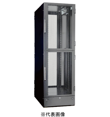 日東工業<br>AHSH100-720E-2H<br>システムラック<br>AHSHハウジングタイプ<br>W=700 h=2000 D=1000mm<br>EIA=19Ux2<br>色:ブラック塗装