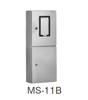 日東工業 MS-11B 引込計器盤キャビネット 2段扉 水切り、防塵・防水パッキン付 ヨコ300mm タテ800mm フカサ200mm 塗装色;選択してください。