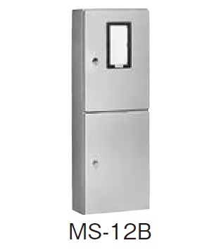 日東工業 MS-12B 引込計器盤キャビネット 2段扉 水切り、防塵・防水パッキン付 ヨコ350mm タテ1000mm フカサ200mm 塗装色;選択してください。