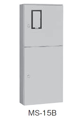 日東工業 MS-15B 引込計器盤キャビネット 2段扉 水切り、防塵・防水パッキン付 ヨコ500mm タテ1200mm フカサ200mm 塗装色;選択してください。