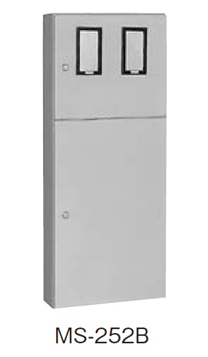 日東工業 MS-252B 引込計器盤キャビネット 2段扉 水切り、防塵・防水パッキン付 ヨコ600mm タテ1400mm フカサ200mm 塗装色;選択してください。