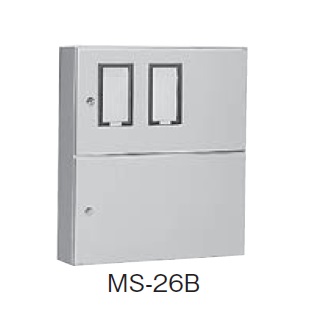 日東工業 MS-26B 引込計器盤キャビネット 2段扉 水切り、防塵・防水パッキン付 ヨコ700mm タテ800mm フカサ200mm 塗装色;選択してください。