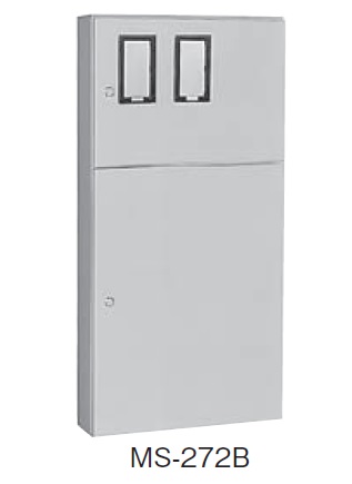 日東工業 MS-272B 引込計器盤キャビネット 2段扉 水切り、防塵・防水パッキン付 ヨコ700mm タテ1400mm フカサ200mm 塗装色;選択してください。