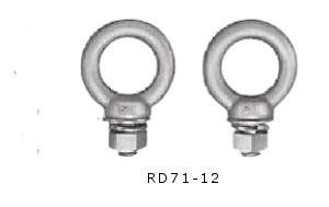 日東工業 RD71-16 アイボルト 移動及び据え付け時に! 2コ45°吊りで450kb 適用ねじ径M16 4コ入/セット