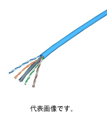 日本製線 0.5-4P NSGDT6(SB) ギガビット伝送対応 Cat.6 U/UTPケーブル 色スカイブルー(SB) 300m巻