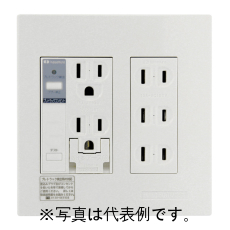 河村電器産業 PTC2-A15FE プレトラックコンセント 多回路2列用 アラーム機能/E付x2/E無X3 樹脂製プレート・アース付 埋込コンセントAC100V/15A ※/E付;アースターミナル付 /E無;アースターミナル無