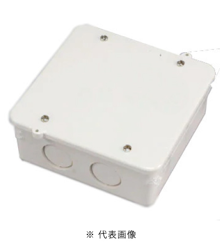 未来工業 PVK-ALNM PVKボックス大形四角浅型ノック付 色 ミルキーホワイト