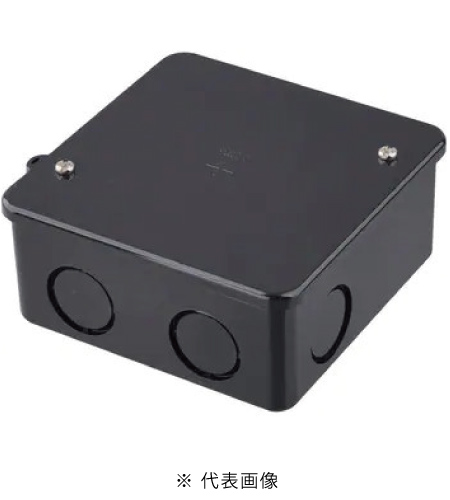 未来工業 PVK-ANK PVKボックス中形四角浅型ノック付 色 黒