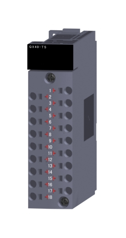 三菱電機 QX40-TS 汎用シーケンサMELSEC-Qシリーズ DC入力ユニット(プラスコモンタイプ) DC入力:16点 DC24V 4mA 応答時間:1/5/10/20/70ms 16点1コモン 18点スプリングクランプ端子台