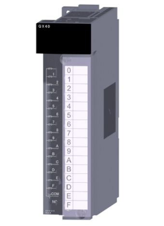 三菱電機 QX40 汎用シーケンサMELSEC-Qシリーズ DC入力ユニット(プラスコモンタイプ) DC入力:16点 DC24V 4mA 応答時間:1/5/10/20/70ms 16点1コモン プラスコモンタイプ 18点端子台