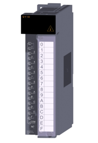 三菱電機 QY10 接点出力ユニット 接点出力:16点 DC24V/AC240V 2A/1点,8A/1コモン 応答時間:12ms 16点1コモン 18点端子台