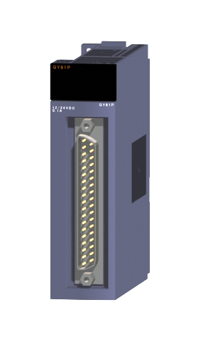 三菱電機 QY81P トランジスタ出力ユニット(ソースタイプ) トランジスタ出力:32点 DC12~24V 0.1A/1点,2A/1コモン 応答時間:1ms 32点1コモン ソースタイプ 37ピンDサブコネクタ