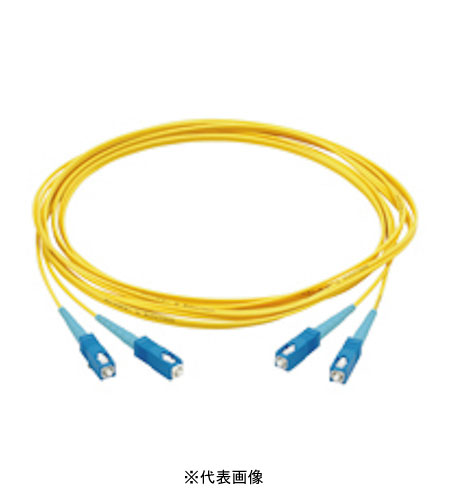 日東工業 SPX12-2SC20-OS2 両端光コネクタ端側付メガネコード(2心)光ファイバ種類SM 光コネクタ端側SC-SC コード長2m コード色黄