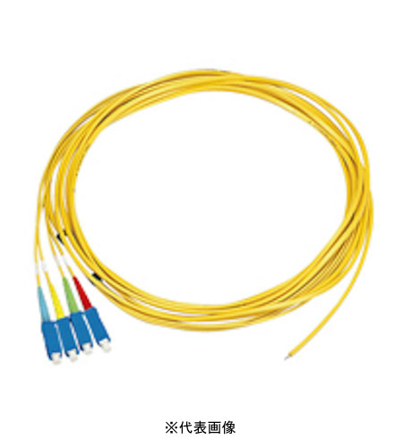 日東工業 SPX11-1SC15-OS2 片端光コネクタ付FOコード 心数4心 光ファイバ種類SM 光コネクタSC 単心側長(L1)0..5m コード長1.5m コード色黄