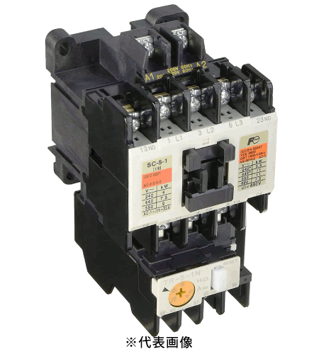 富士電機 SW-5-1 標準形 電磁開閉器 ケースカバーなし 定格使用電流18A コイル電圧 AC200V 補助接点 1a1b