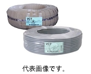 富士電線 VCT0.75SQ×2心 ビニルキャプタイヤケーブル 灰色 切売 1mより