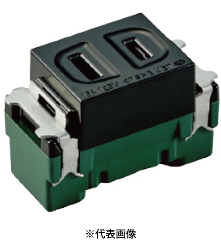 パナソニック WN1051B 埋込扉付コンセント 15A 125V AC ブラック