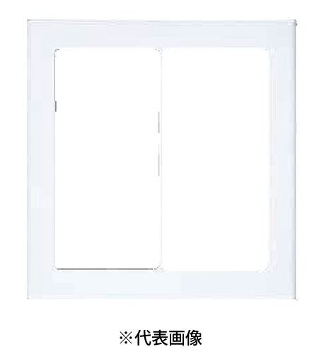 パナソニック WT8322W簡易耐火スイッチプレート シングルスイッチ+シングルスイッチ用ミニスイッチプレート 取付枠付 スクエア 色ホワイト