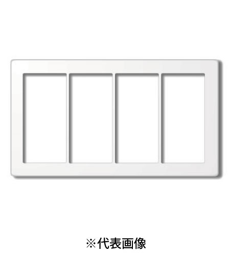 パナソニック WTC7104W スイッチプート 4連用 ラウンド 色ホワイト