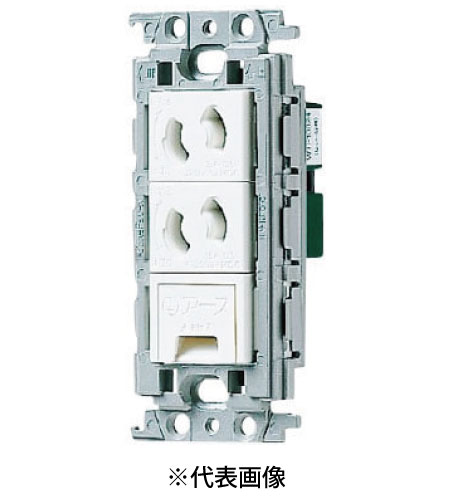 パナソニック WTF10824WK 埋込アースターミナル付抜け止めダブルコンセント 絶縁枠付 15A 125V AC 色 ホワイト