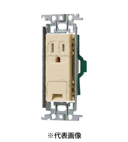 パナソニック WTF11313FK 埋込アースターミナル付接地コンセント 金属枠付 15A 125V AC 色 ベージュ