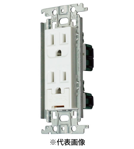 パナソニック WTF113238H 埋込アースターミナル付接地ダブルコンセント 金属枠付 15A 125V AC 色 グレー