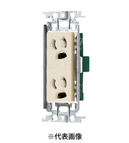 パナソニック WTF11623FK 埋込抜け止め接地ダブルコンセント 金属枠付 15A 125V AC 色 ベージュ