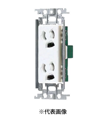 パナソニック WTF11623WK 埋込抜け止め接地ダブルコンセント 金属枠付 15A 125V AC 色 ホワイト