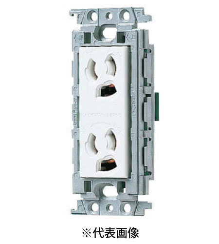 パナソニック WTF11624WK 埋込抜け止め接地ダブルコンセント 絶縁枠付 15A 125V AC 色 ホワイト