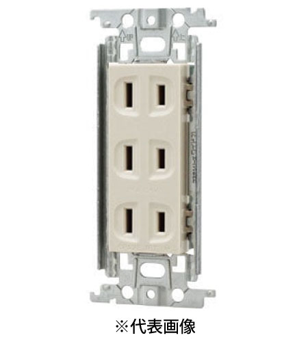 パナソニック WTF13033FK 埋込トリプルコンセント 金属枠付 15A 125V AC 色 ベージュ