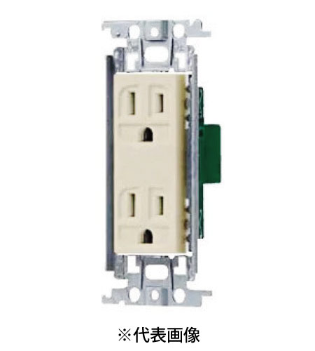パナソニック WTF13123FK 埋込接地ダブルコンセント 金属枠付 15A 125V AC 色 ベージュ