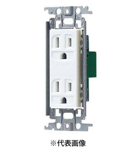 パナソニック WTF13123WK 埋込接地ダブルコンセント 金属枠付 15A 125V AC 色 ホワイト