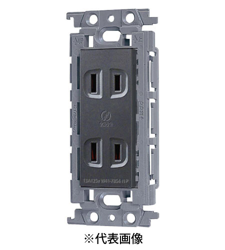 パナソニック WTF15024HK 埋込ダブルコンセント 絶縁枠付 15A 125V AC 色 グレー