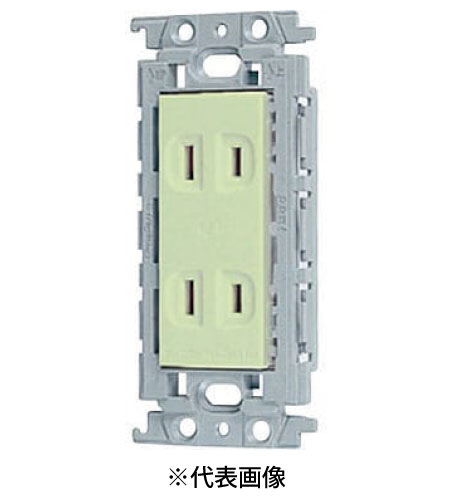 パナソニック WTF15024LGK 埋込ダブルコンセント 絶縁枠付 15A 125V AC 色 ライトグリーン