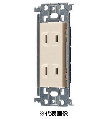 パナソニック WTF1502FK 埋込ダブルコンセント 金属枠付 15A 125V AC 色 ベージュ
