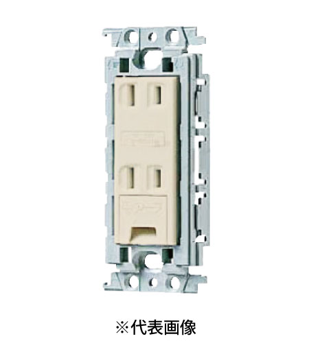 パナソニック WTF15324FK 埋込アースターミナル付ダブルコンセント 絶縁枠付 15A 125V AC 色 ベージュ
