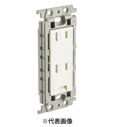 パナソニック WTF15324WK 埋込アースターミナル付ダブルコンセント 絶縁枠付 15A 125V AC 色 ホワイト