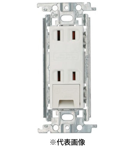 パナソニック WTF1532WK 埋込アースターミナル付ダブルコンセント 金属枠付 15A 125V AC 色 ホワイト